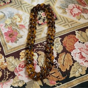 Tortoise Chain Link Statement Necklace